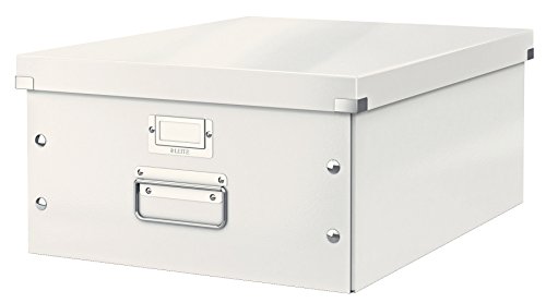 Leitz Click & Store WOW - Scatola Per Archiviazione Universale, L, Bianco Metallizato Leitz Click & Store WOW - Scatola Per Archiviazione Universale, L, Bianco Metallizato