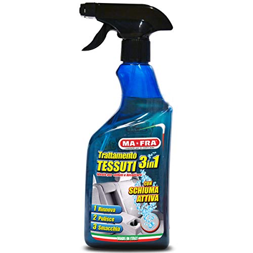 Mafra, Trattamento 3in1 Tessuti, Deterge e Smacchia Tessuti Delicati, Velluti e Alcantara, Rinnova i Colori e Dona una Fresca Nota di Profumo, Formato 500ml Mafra, Trattamento 3in1 Tessuti, Deterge e Smacchia Tessuti Delicati, Velluti e Alcantara, Rinnova i Colori e Dona una Fresca Nota di Profumo, Formato 500ml