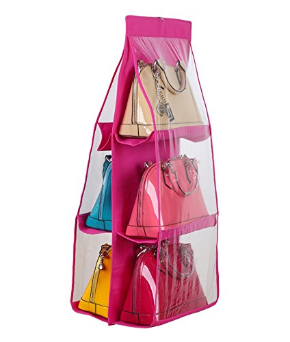 Organizzatore fino a 12 borse con gancio pratico organizer da armadio o porta. MWS (Fucsia) Organizzatore fino a 12 borse con gancio pratico organizer da armadio o porta. MWS (Fucsia)