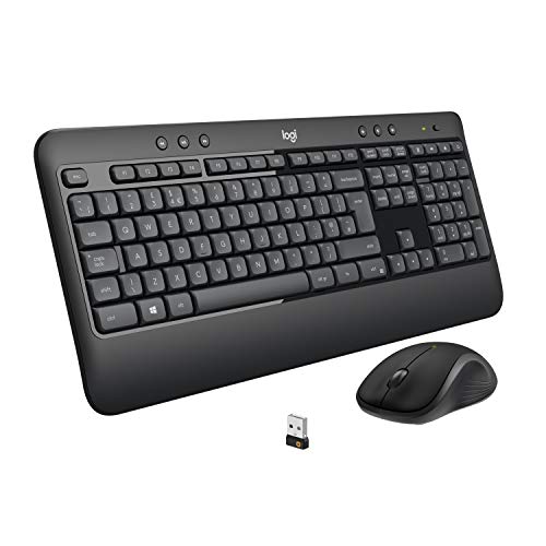 Logitech MK540 Advanced Combo Tastiera e Mouse Wireless per Windows, Ricevitore USB Unifying 2,4 GHz, Tasti di Scelta Rapida Multimediali, Durata Batteria di 3 Anni, PC, Laptop, - Nero