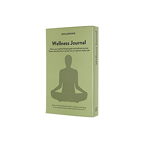Moleskine Wellness Journal, Notebook a Tema - Taccuino con Copertina Rigida per Tracciare i Tuoi Obiettivi di Salute e Fitness, Dimensione Large 13 x 21 cm, 400 Pagine
