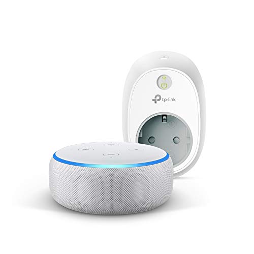 Echo Dot (3ª generazione) - Tessuto grigio chiaro + TP-Link HS100 Presa intelligente Wi-Fi, compatibile con Alexa Echo Dot (3ª generazione) - Tessuto grigio chiaro + TP-Link HS100 Presa intelligente Wi-Fi, compatibile con Alexa