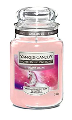 Yankee Candle Unicorn Dreams Candela in barattolo grande, colore: rosa