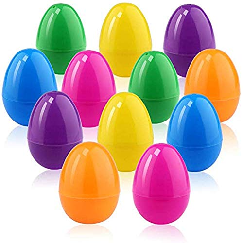 Longsing Uovo di Pasqua 12 Pezzi Uova di Pasqua Colorate in plastica per Bambini Ragazzo Ragazza Bomboniere Regalo a Sorpresa