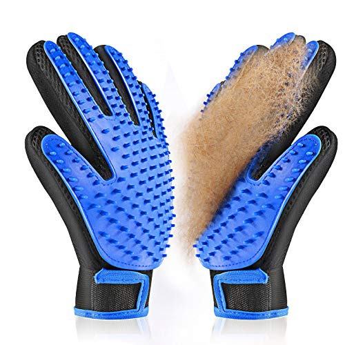 ACE2ACE GuantoÂ SpazzolaÂ perÂ CaniÂ Gatto, 2 Pezzi Guanto per Massagio Animali e Pulizia Peli Efficace per Cane Gatti per Capelli Lunghi Corti