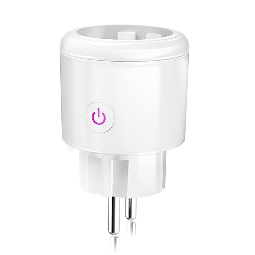 Presa Intelligente Wifi Spina, per Alexa, Google Home, Compatto Smart Plug con App Controllo Remoto, Monitoraggio energetico, Temporizzazione, Controllo vocale, Non Ã¨ Necessario Hub