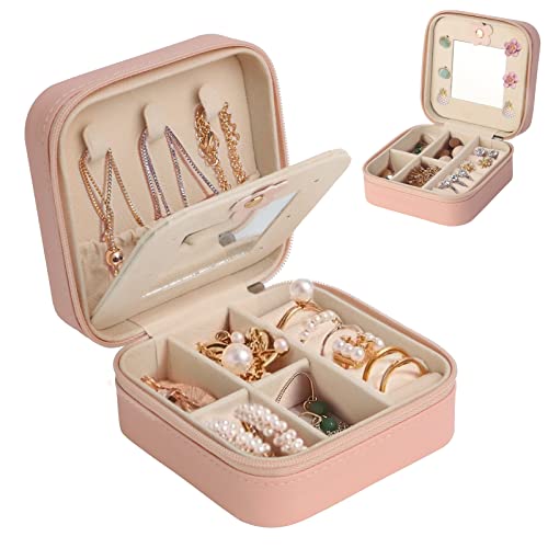 talifoca Portagioie da Viaggio con Specchio Porta Gioielli per Donne Ragazze, Porta Orecchini Organizeri in Pelle PU, per Orecchini Anelli Catene talifoca Portagioie da Viaggio con Specchio Porta Gioielli per Donne Ragazze, Porta Orecchini Organizeri in Pelle PU, per Orecchini Anelli Catene
