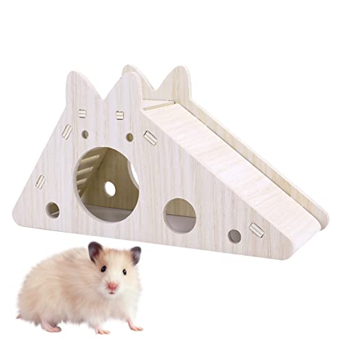 Molain Hamster House con scaletta e Scivolo, Giocattolo in Legno per criceti nascondiglio capanna Gerbillo Rat Hideaway Giocattolo per attività Fai da Te Gabbia per criceti Accessori Molain Hamster House con scaletta e Scivolo, Giocattolo in Legno per criceti nascondiglio capanna Gerbillo Rat Hideaway Giocattolo per attività Fai da Te Gabbia per criceti Accessori