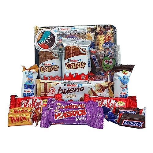 Happy Vassoio di Cioccolatini Kinder e Mini Cioccolatini. +10 Unità Il regalo Perfetto per una Festa TOP. Kinder Card, Kinder Happy Hippo, Kinder Bueno, Twix, Kit Kat, Snickers Happy Vassoio di Cioccolatini Kinder e Mini Cioccolatini. +10 Unità Il regalo Perfetto per una Festa TOP. Kinder Card, Kinder Happy Hippo, Kinder Bueno, Twix, Kit Kat, Snickers