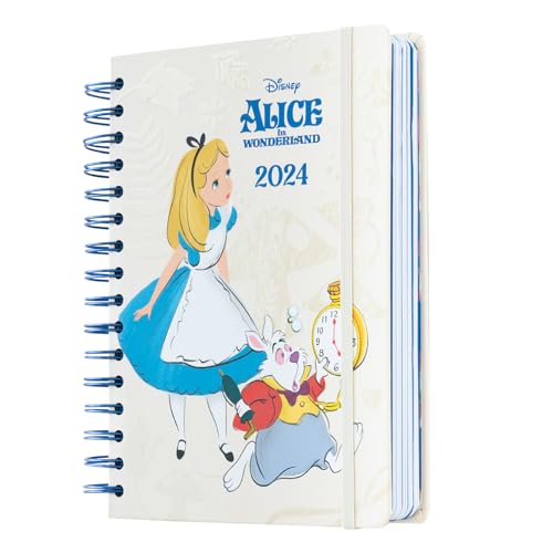 Grupo Erik: Agenda Alice nel Paese delle Meraviglie 2024, Agenda A5 giornaliera 2024, 14,8 x 21 cm, con 12 mesi da Gennaio a Dicembre 2024, ideale come Agenda Alice in Wonderland 2024